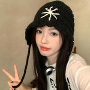 キャップ 小顔効果  帽子 ニット帽  毛糸 防寒