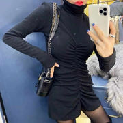 今季マストバイ   気質     　おしゃれ   可愛い   ハイネック  ワンビース