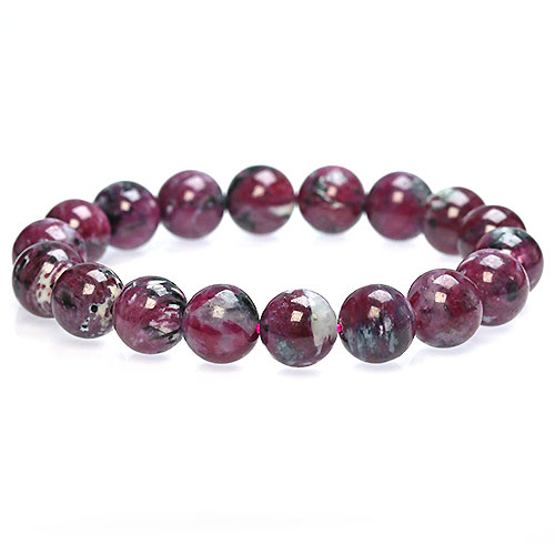 約11mm 天然ルビー Ruby ブレスレット コランダム 紅玉【FOREST 天然石 