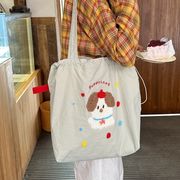 トートバッグ　エコバッグ　韓国ファッション　犬　ネコ　大容量