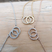 ハワイアンジュエリー ネックレス ステンレス  ジルコニア 無限マーク 金属アレルギー サージカル