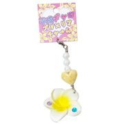 【平成ギャル】プルメリアチャーム ラインストーン ハワイアン チャーム バックチャーム アクセサリー