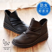 【2025年秋冬/再入荷】maschietta ショートブーツ Vカット シャーリング ジップ 屈曲 軽量 防滑 3e