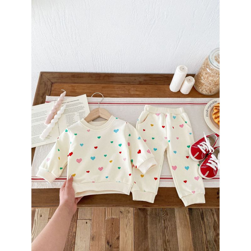 ☆BaBy☆ ベビートレーナーセット 73~110cm ハート柄 韓国ベビー服