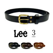 全3色　Lee リー リアルレザー ゴールドバックル ナローベルト 幅3cm 本革 牛革
