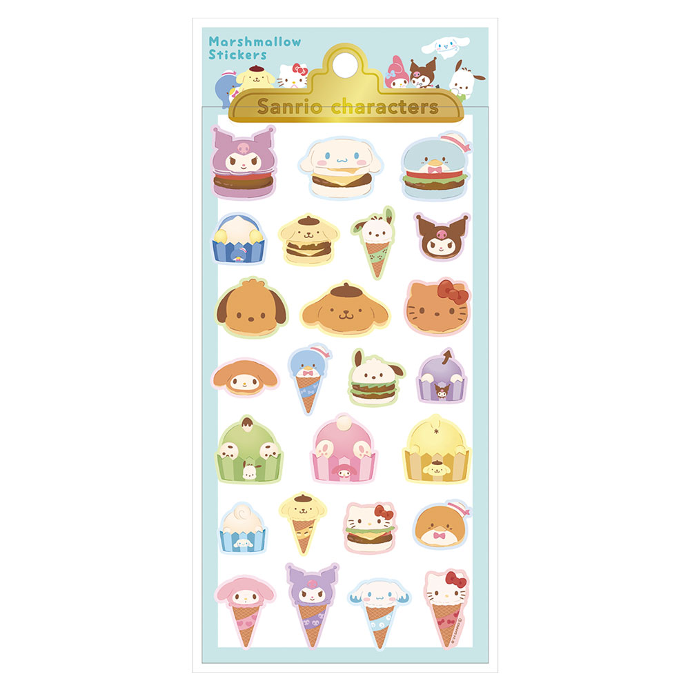 12月入荷】SR-5543793FD サンリオキャラクターズマシュマロステッカー