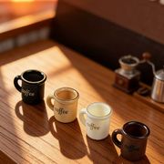デコパーツ　コーヒーコップ　ミニチュア　卓上置物　手芸DIY 撮影小道具　樹脂　貼り付けパーツ