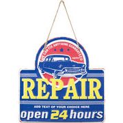 アンティークエンボスプレート ★ REPAIR Open 24 hours★