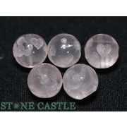 【彫刻ビーズ】マダガスカルローズ 12mm (素彫り) 双天使 (5粒セット) (数量限定商品)