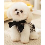 ペット用品  ペット服 チェック柄  防寒