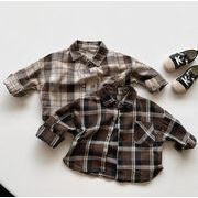 ★2024秋冬子供服★レトロ ストライプ柄 長袖シャツ 韓国風子供服 トップス 男女兼用 全2色