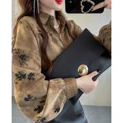 トップス レディース  シャツ 長袖 カジュアルシャツ プリント