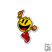 PAC-MAN ダイカットステッカー JUMP！ パックマン ゲーム game レトロ キャラクター 人気 グッズ PAC010
