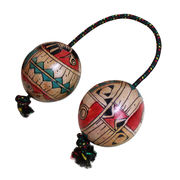 パチカ プリミティブ柄[マラカスカスタネット楽器オモチャおもちゃインドネシア]