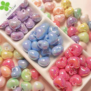 ハート形 ビーズパーツ チェーンパーツ 穴あり デコパーツ 手芸 アクセサリーパーツ 可愛い ハンドメイド