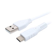 ミヨシ　MCO シリコンUSB2.0ケーブル AtoC 1m ホワイト USB-YCA10/WH