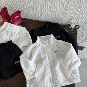 【2024夏新作】韓国風子供服 ベビー服 キッズ 男女兼用 アウター コート ジャケット＆短パンツ