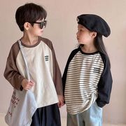 【2023秋新作】韓国風子供服 ベビー服 キッズ 男女兼用 カジュアル 長袖 トップス Tシャツ