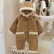 2024秋冬新作 裏起毛連体服もこもこ厚手コート