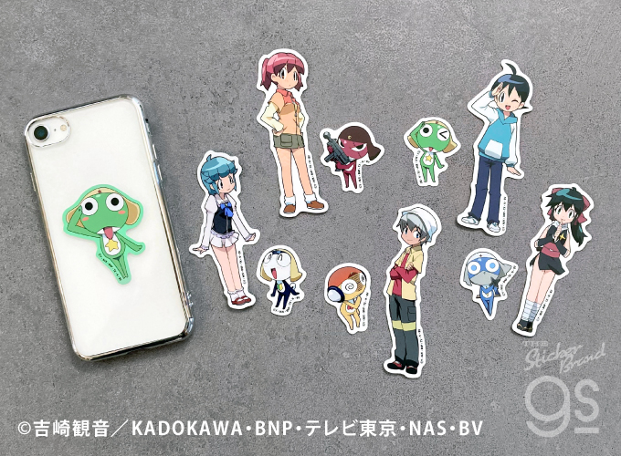 ケロロ軍曹 ステッカー2枚セット ドロロ兵長＆東谷小雪 アニメ 漫画