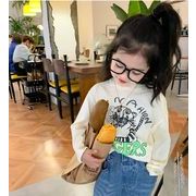 子供服春秋服★女の子長袖Tシャツ ★ファッションTシャツ ★韓国風子供春秋服★90-140