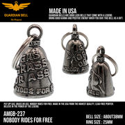 ガーディアンベル　NOBODY RIDES FOR FREE　バイカー　お守り バイカーベル キーホルダー