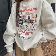 【秋服】韓国風レディース服　　カジュアル　体型カバー　パーカー