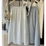 ロングスカート　ドット柄　レディース　INS　韓国ファッション