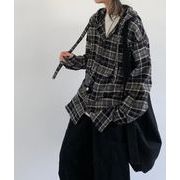 春秋新作 メンズ 男 トップス 長袖 チェック柄 シャツ ブラウス コート アウター カーディガン