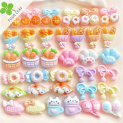 蝶結び 花 デコパーツ 髪飾り アクセサリーパーツ 貼り付けパーツ 手芸 ハンドメイド DIY 可愛い