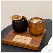 レビュー続々  木製カップ 卵形コーヒーカップ 大人気 カクテルカップ 実木 大腹ティーカップ 清杯