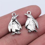 金属  ペンギンチャーム  DIY アクセサリーパーツ 手作り  ジュエリーパーツ  ペンギン雑貨  20x12mm