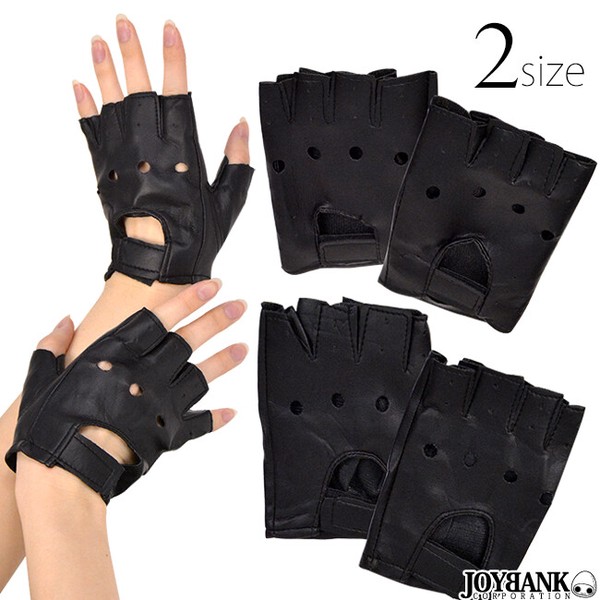 指ぬき合皮グローブ【デザイン/スタイリッシュ/コスプレ/ロック/仮装/衣装/ハロウィン】
