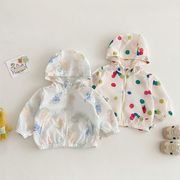 LLZ☆2025夏新作 韓国風女の子カートゥーン柄帽子付き薄手アウター
