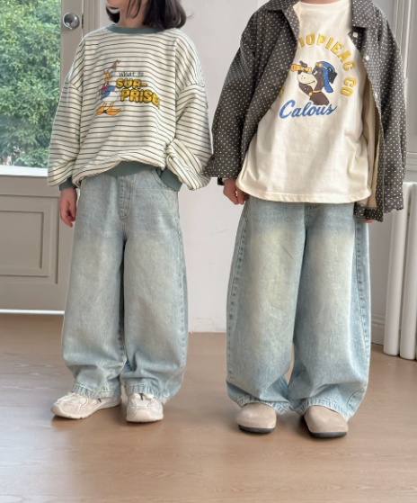 【2025春夏新作】韓国風子供服 ベビー服 キッズ服 可愛い  女の子  キッズ デニムパンツ　