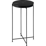 サイドテーブル/　 ミニテーブル ソファサイド 石目調 スチール  スタイリッシュ 机 テーブル モダン