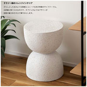 サイドテーブル/　オブジェ ナイトテーブル ソファサイド ミニテーブル 大理石調 コンパクト 省スペース