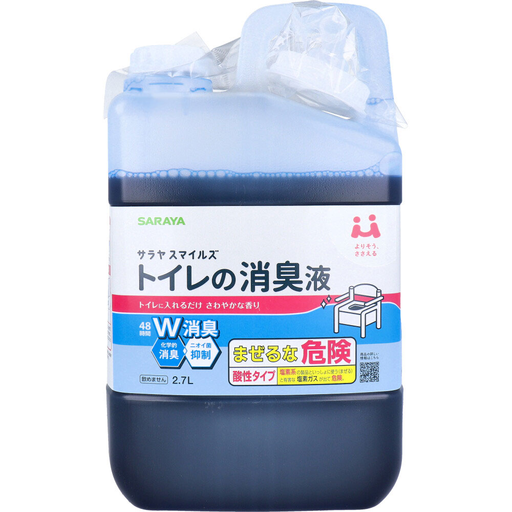 サラヤスマイルズ トイレの消臭液 さわやかな香り 詰替用 2.7L