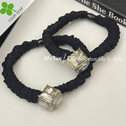 ヘアゴム 正方体 シュシュ 髪飾り ヘアアクセサリー 髪留め ファッション 高級感