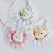 ペット用よだれかけ スタイ うさぎ もこもこ 首飾り ハーネス アクセサリー 小型犬用 猫用 ペット用 装飾