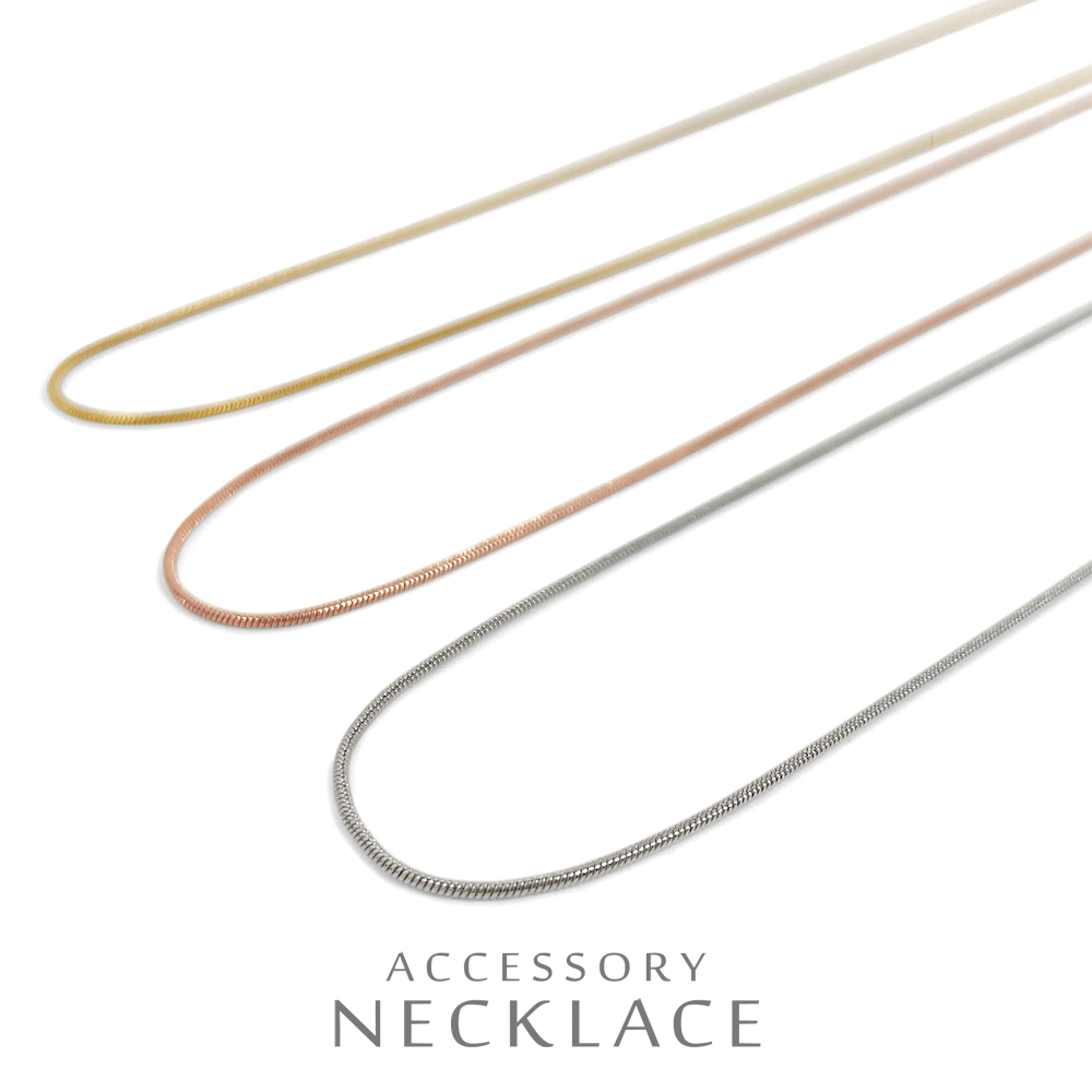 ▼MAGGIO▼スネークスリムステンレスチェーンネックレス　アジャスター付