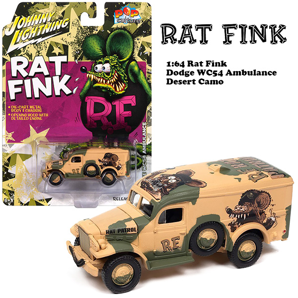 1:64 Rat Fink Dodge WC54 Ambulance 【ラットフィンク】ミニカー