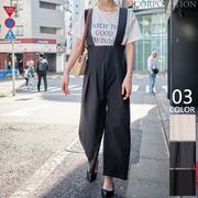 【2025新作商品♪】バックベルトデザインサロペットパンツ