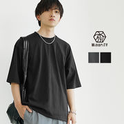 【2025年春の新作】ピグメント＆ウォッシュ加工 裾ドロコード クルーネック Tシャツ／MinoriTY