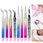 ツイーザー シリコンプッシャー付 ジェル ネイル シリコンプッシャー ピンセット セルフネイル ツイザー