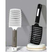 幅広の歯付きコーム(黒/白)