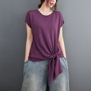 【新作】春夏トップス半袖Tシャツカジュアル蝶結び