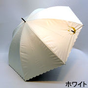 【晴雨兼用】【長傘】ヒートカット加工付ムーンキャット刺繍柄晴雨兼用手開き傘
