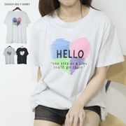 ハート＆英字ロゴプリントビッグTシャツ