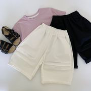 2025春夏子供服 シンプル ショートパンツ 韓国風 キッズ服 ボトムス カーゴパンツ 2色展開[90~140cm]